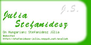 julia stefanidesz business card