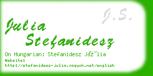 julia stefanidesz business card